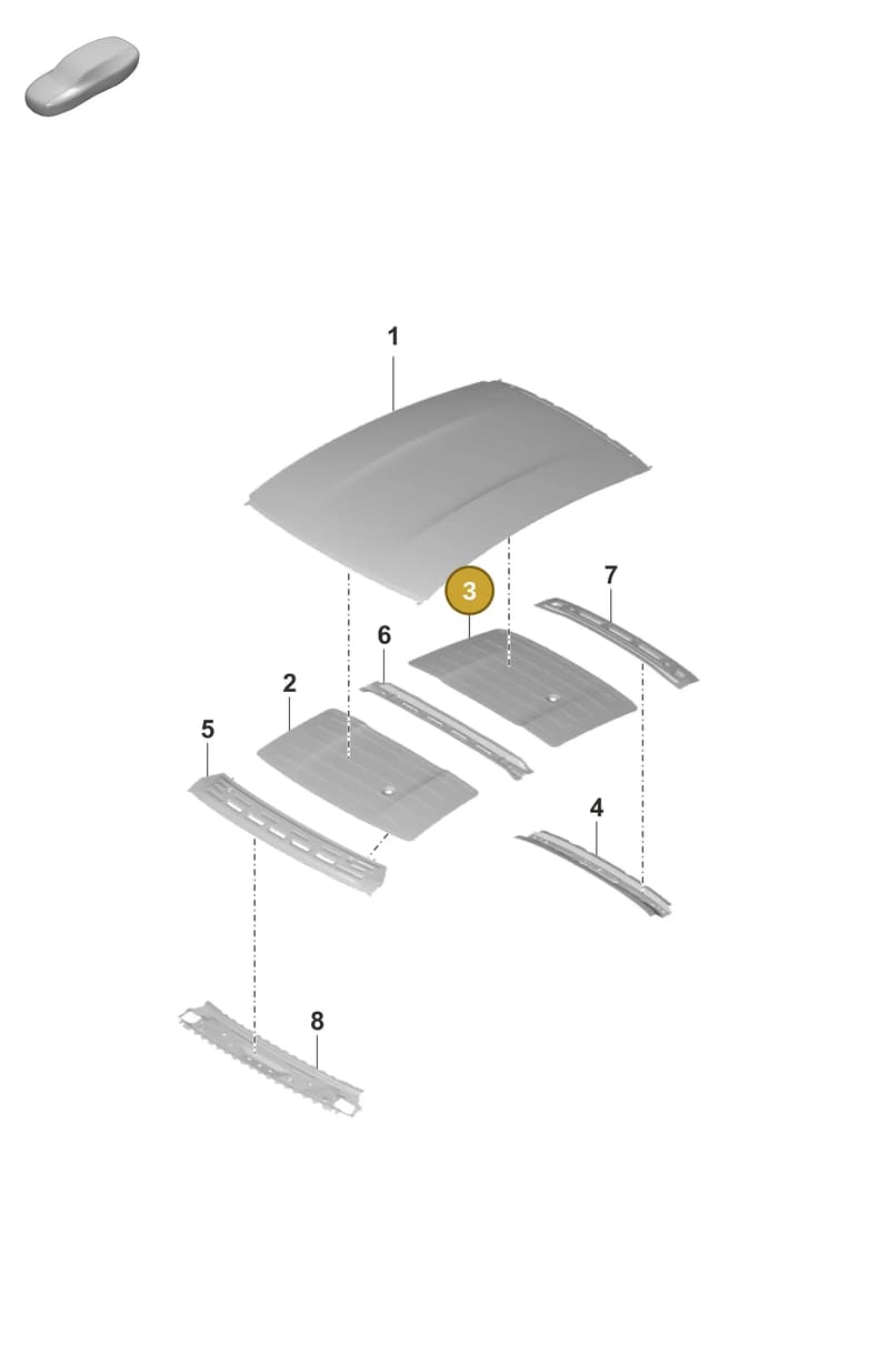 9J1817120 — Porsche Taycan Sport Turismo (2019-2024) diagram p56801550, position 3