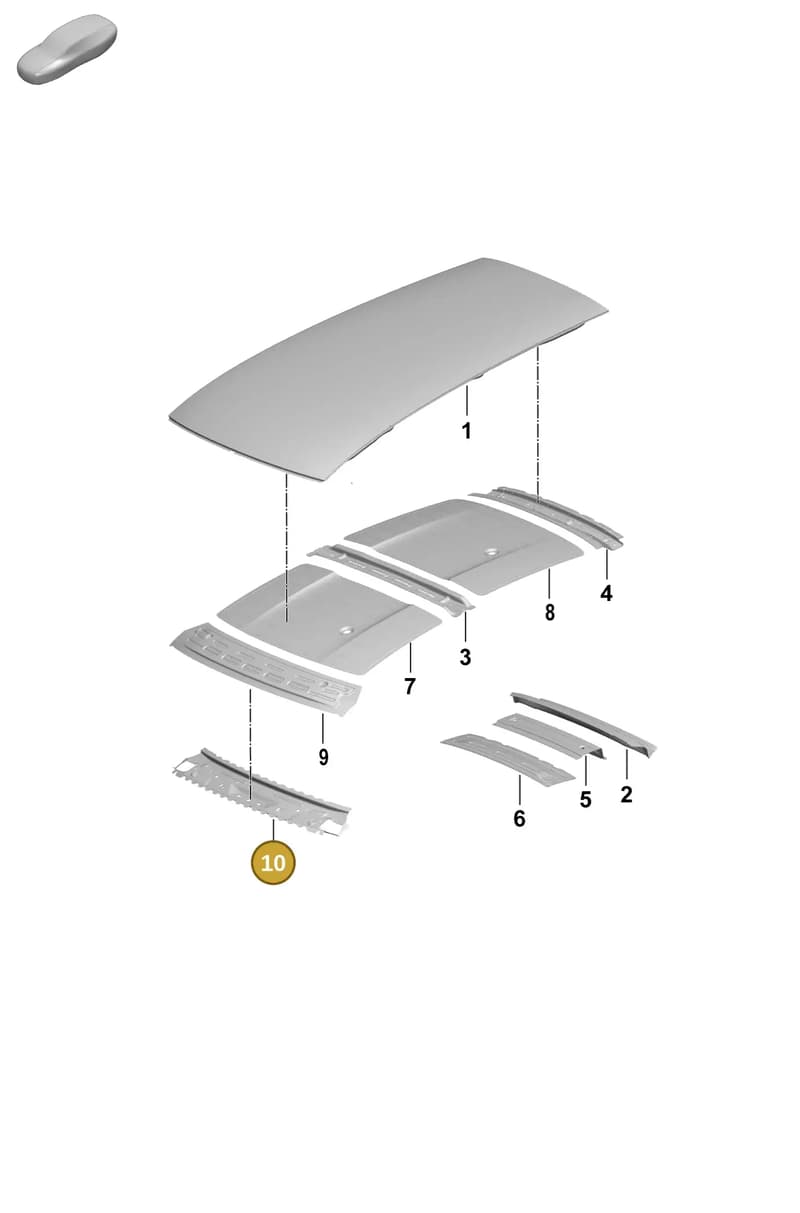 9J1817122YGRV — Porsche Taycan Sport Turismo (2023-) diagram p64801470, position 10