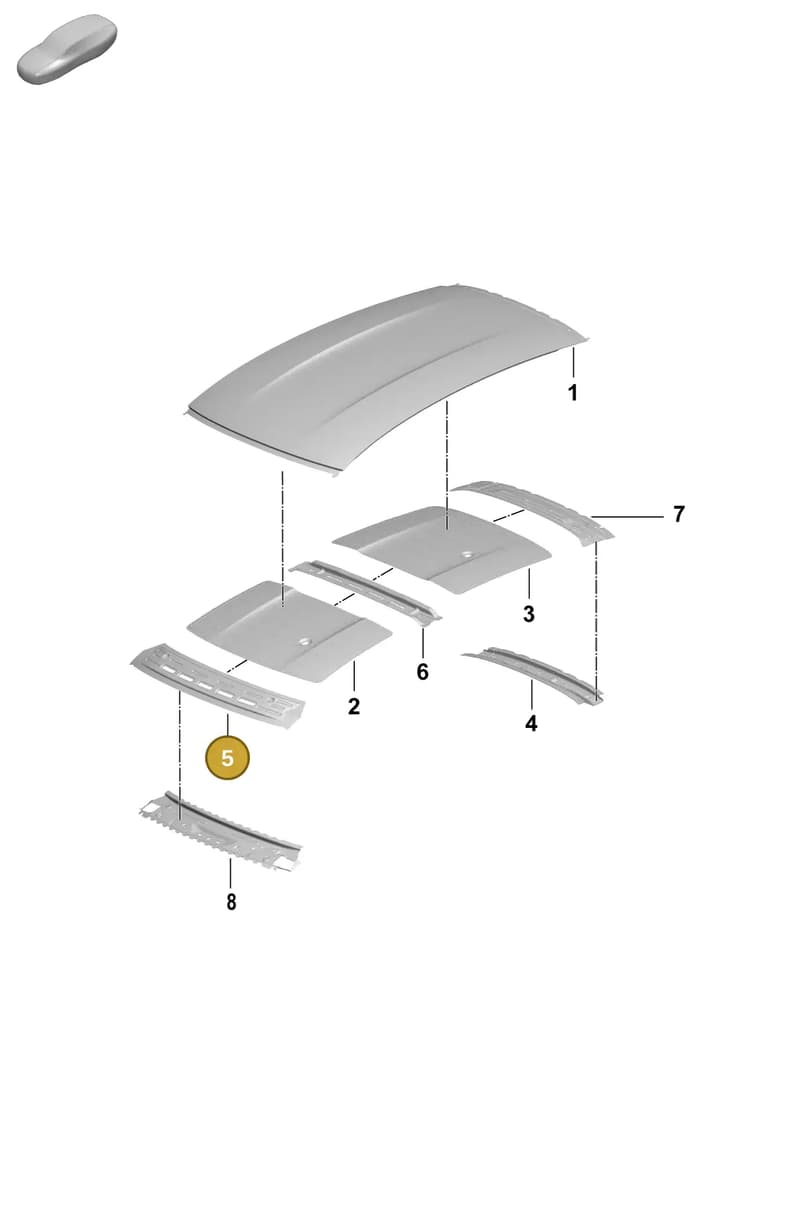 9J1817133AYGRV — Porsche Taycan Sport Turismo (2023-) diagram p64801450, position 5