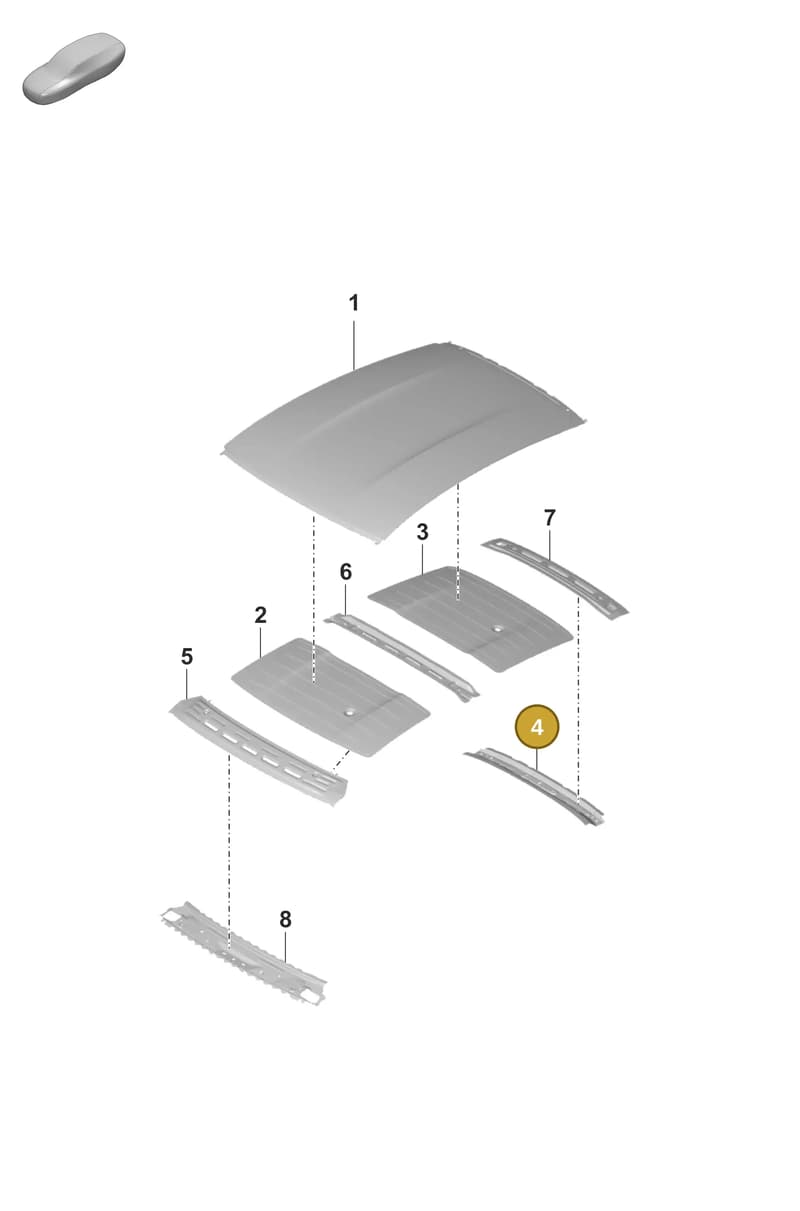 9J1817575YGRV — Porsche Taycan Sport Turismo (2019-2024) diagram p56801550, position 4