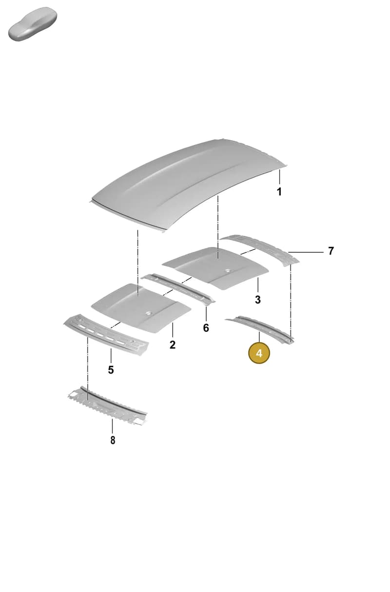 9J1817575YGRV — Porsche Taycan Sport Turismo (2023-) diagram p64801450, position 4