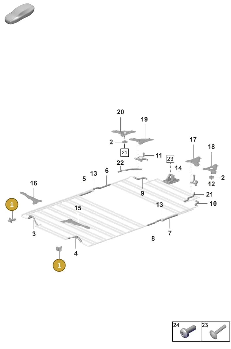 9J1819205A — Porsche Taycan Sport Turismo (2019-2024) diagram p56251050, position 1