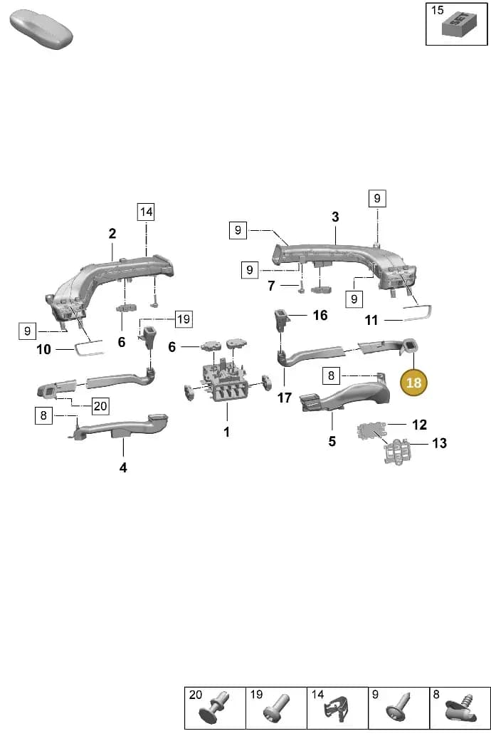 9J1819655 — Porsche Taycan Sport Turismo (2023-2025) diagram p64813110, position 18