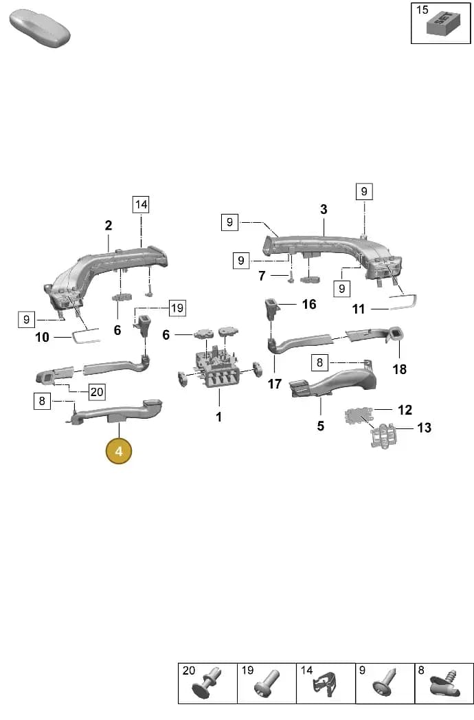 9J1819902 — Porsche Taycan Sport Turismo (2023-2025) diagram p64813110, position 4