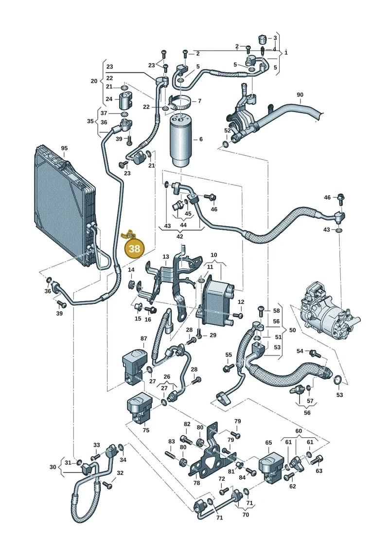 9J1820137 — Audi RS e-tron GT (2020-2025) diagram 4j1260710, position 38