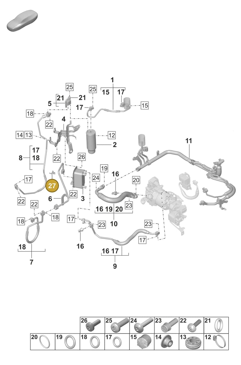 9J1820137 — Porsche Taycan Sport Turismo (2019-2024) diagram p56814400, position 27