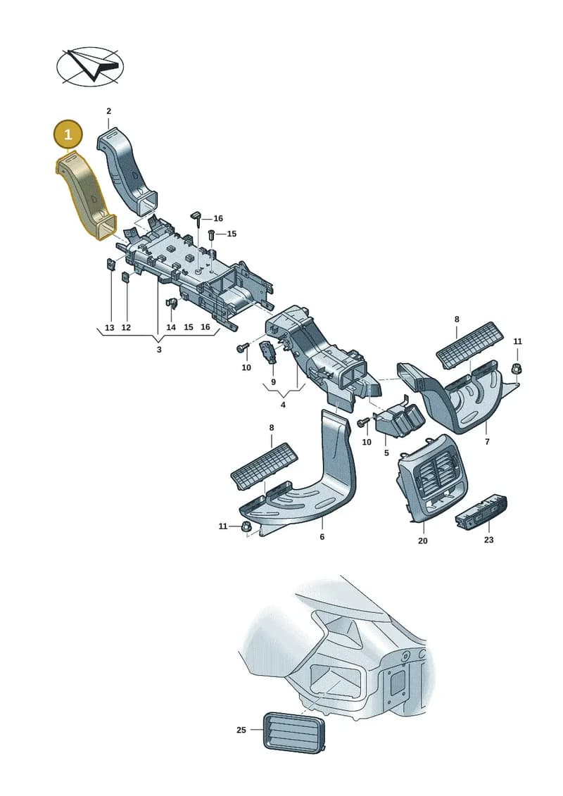9J1820157A — Audi RS e-tron GT (2020-2025) diagram 4j1819200, position 1