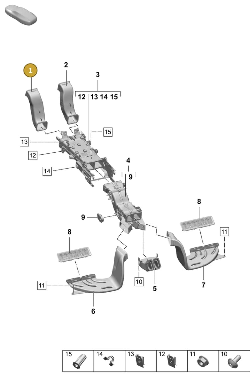 9J1820157A — Porsche Taycan Sport Turismo (2023-2025) diagram p64813200, position 1