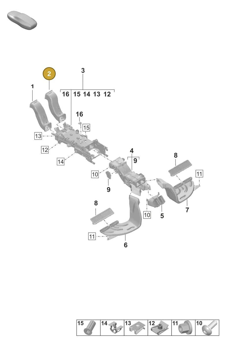 9J1820158A — Porsche Taycan Sport Turismo (2023-2025) diagram p56813200, position 2