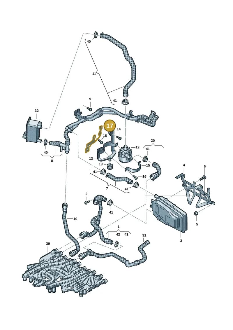 9J1820495 — Audi RS e-tron GT (2020-2025) diagram 4j1121030, position 17