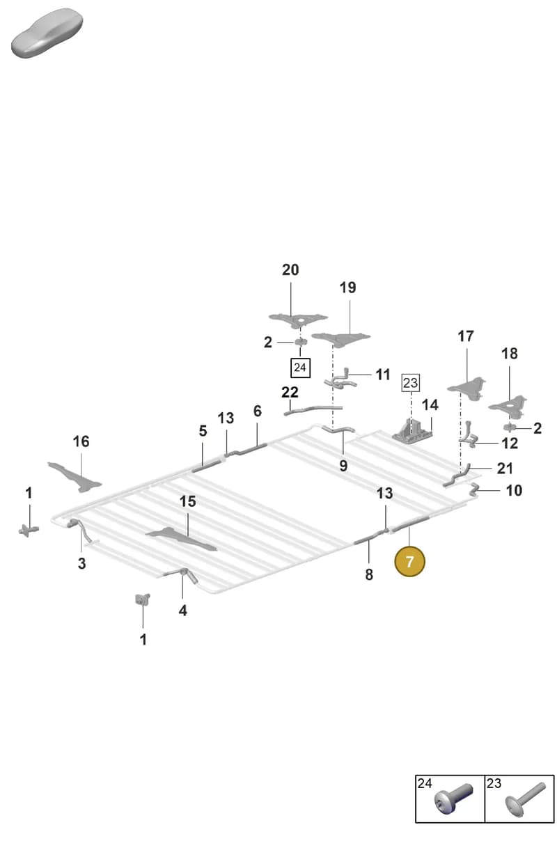 9J1820556 — Porsche Taycan Sport Turismo (2019-2024) diagram p56251050, position 7