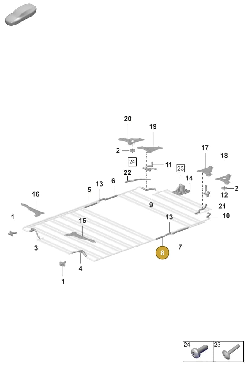 9J1820589 — Porsche Taycan Sport Turismo (2019-2024) diagram p56251050, position 8