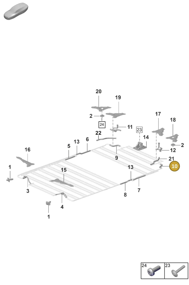 9J1820595 — Porsche Taycan Sport Turismo (2019-2024) diagram p56251050, position 10