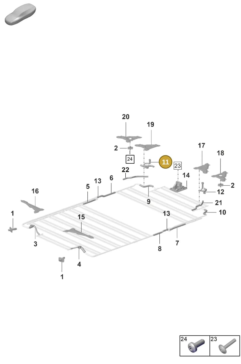 9J1820596 — Porsche Taycan Sport Turismo (2019-2024) diagram p56251050, position 11