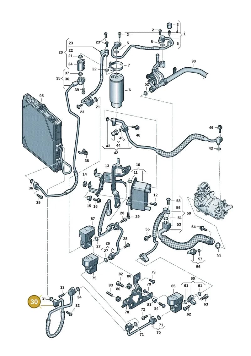9J1820730A — Audi RS e-tron GT (2020-2025) diagram 4j1260710, position 30