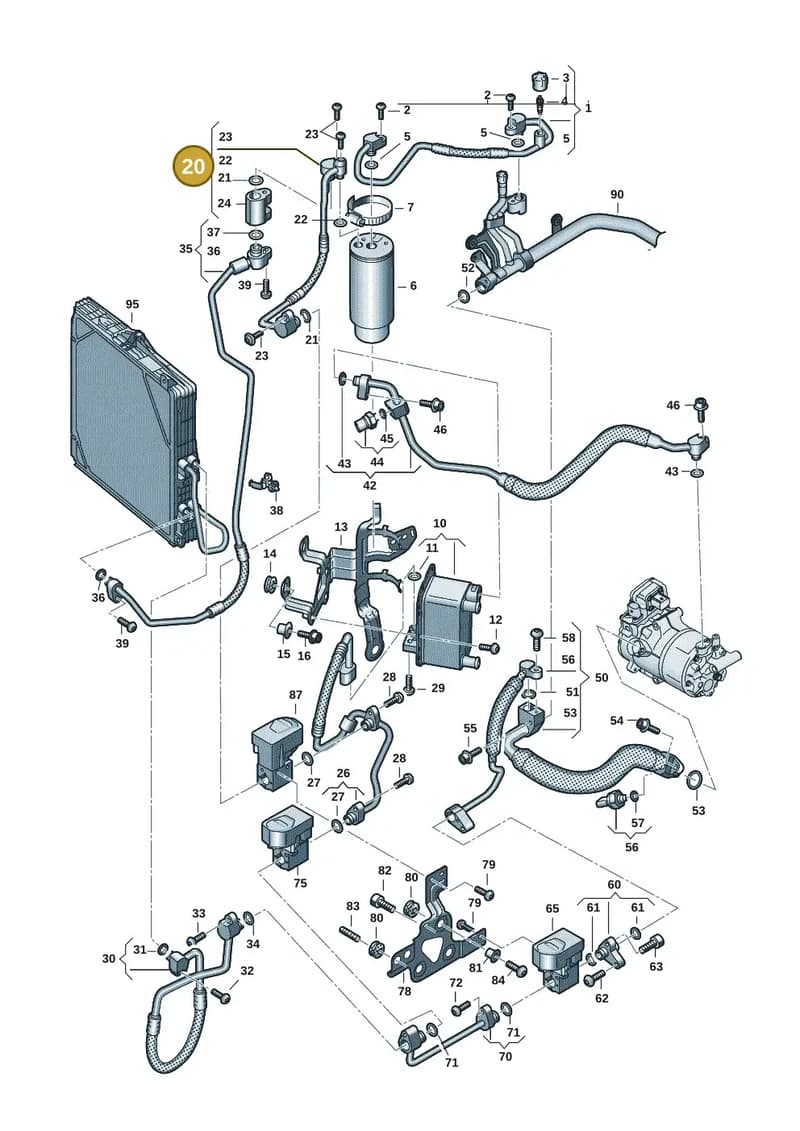 9J1820741B — Audi RS e-tron GT (2020-2025) diagram 4j1260710, position 20