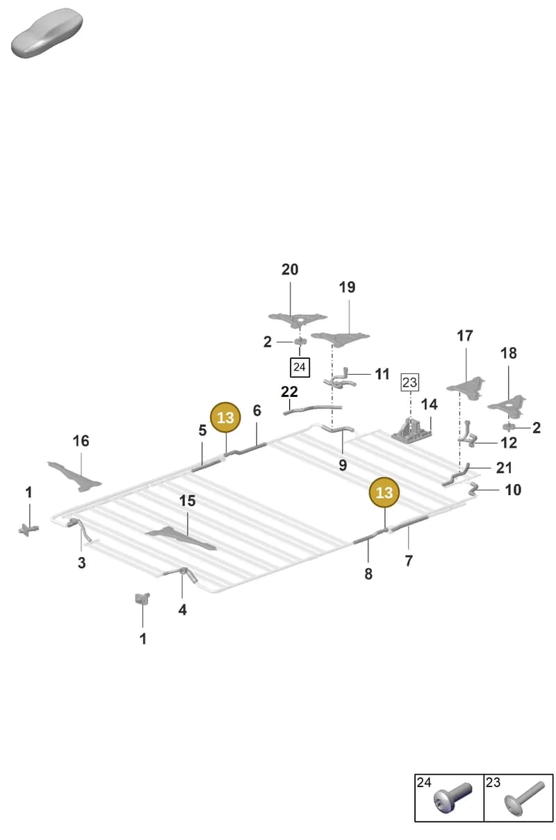 9J1820840 — Porsche Taycan Sport Turismo (2019-2024) diagram p56251050, position 13