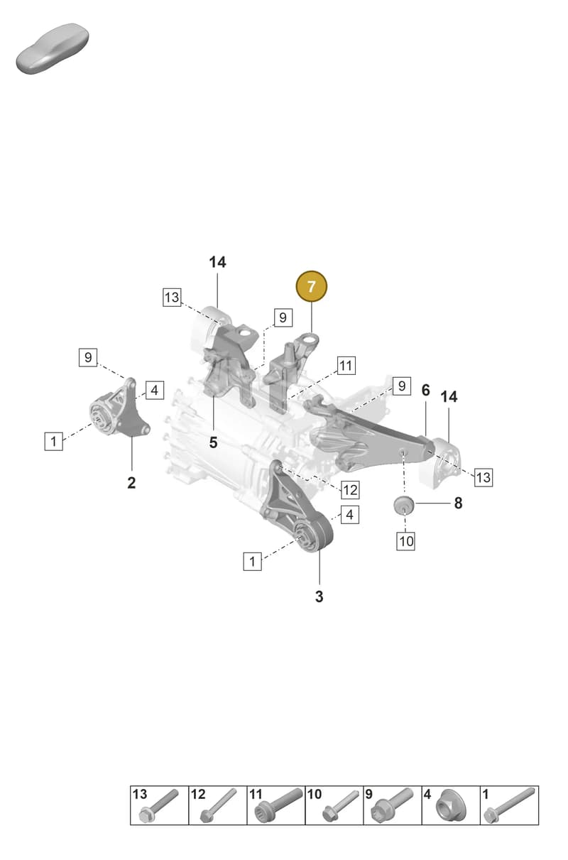 9J1820881A — Porsche Taycan Sport Turismo (2019-2024) diagram p56159000, position 7