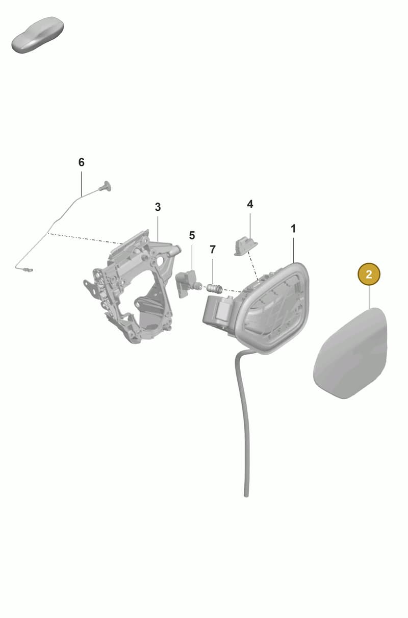 9J1821323 — Porsche Taycan Sport Turismo (2019-2024) diagram p56801620, position 2