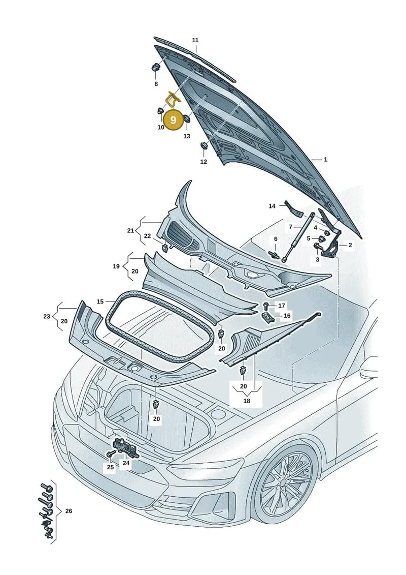 9J1823089 — Audi RS e-tron GT (2020-2025) diagram 4j1823000, position 9