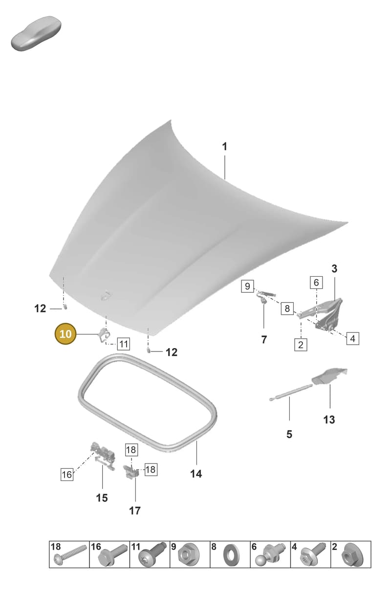 9J1823089 — Porsche Taycan Sport Turismo (2019-2024) diagram p56803000, position 10