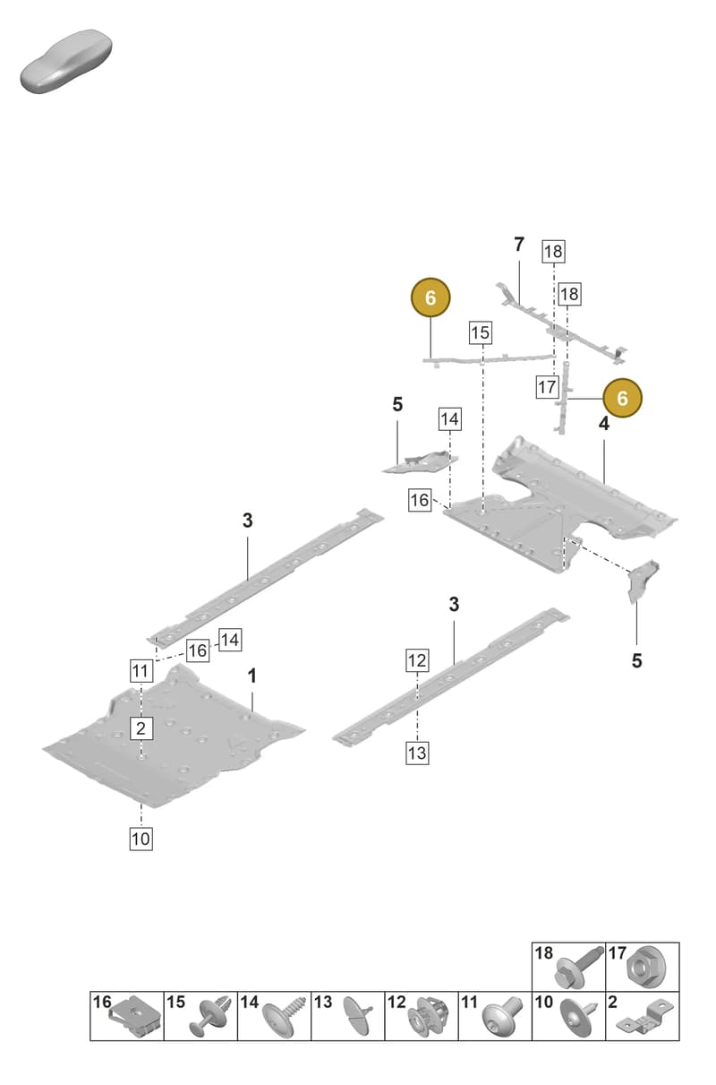 9J1825137 — Porsche Taycan Sport Turismo (2019-2024) diagram p56801800, position 6