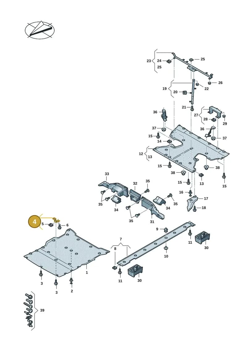 9J1825139A — Audi RS e-tron GT (2020-2025) diagram 4j1825000, position 4