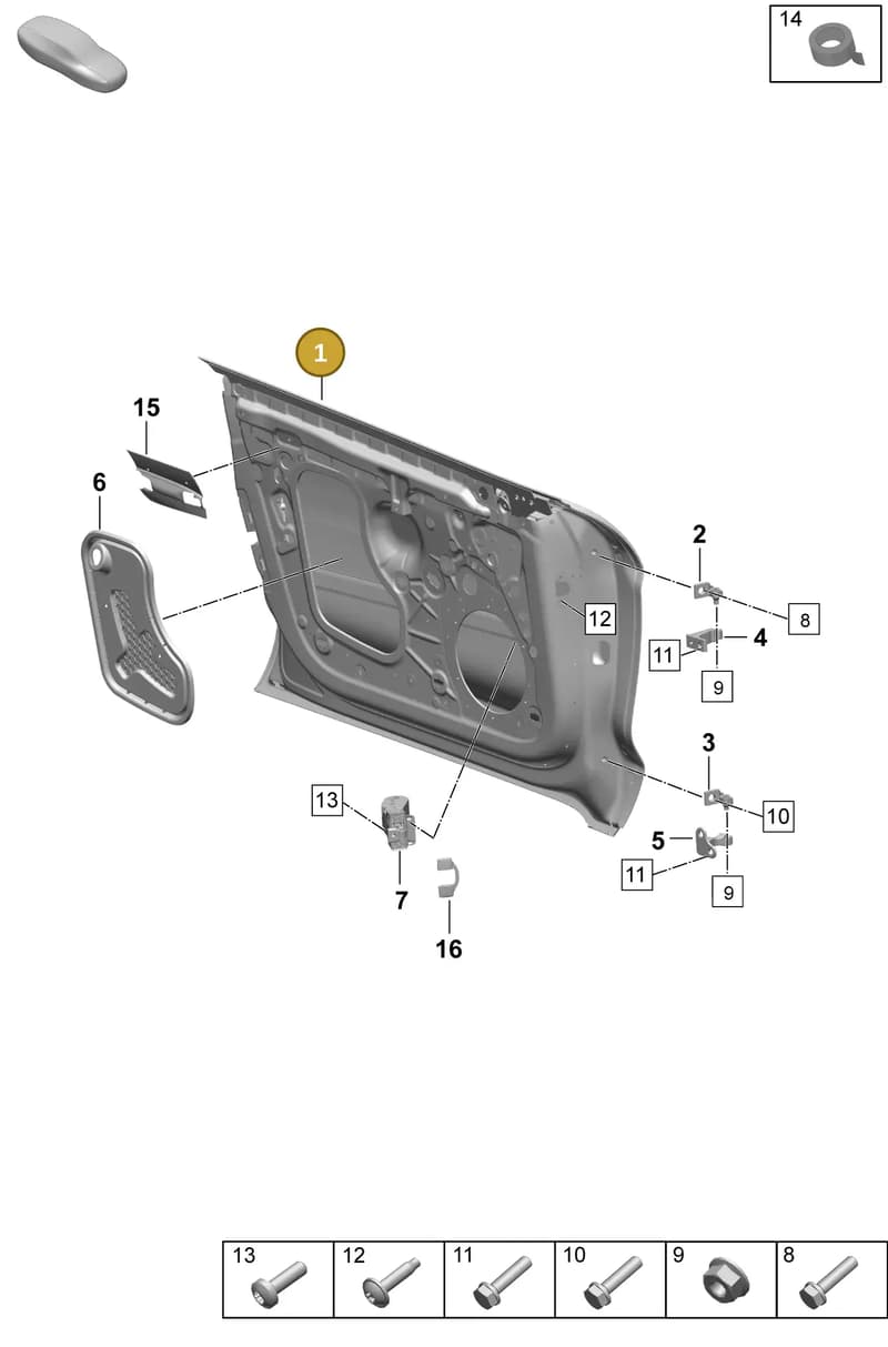 9J1831052AYGRV — Porsche Taycan Sport Turismo (2023-2025) diagram p64804000, position 1