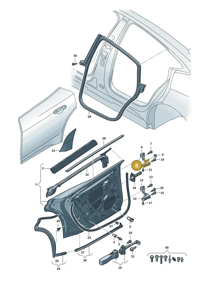 9J1831410A — Audi RS e-tron GT (2020-2025) diagram 4j1833010, position 8