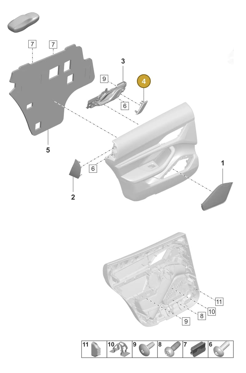 9J1837095 — Porsche Taycan Sport Turismo (2023-2025) diagram p56808950, position 4