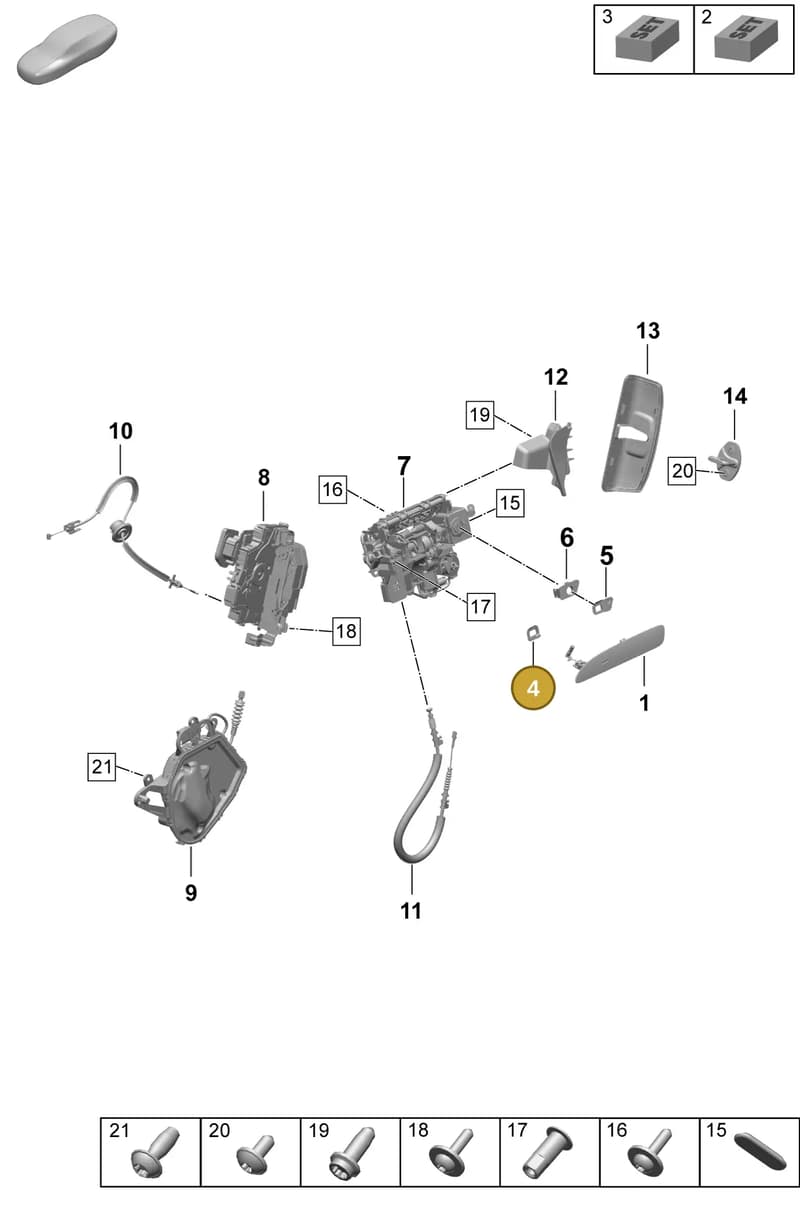 9J1837277 — Porsche Taycan Sport Turismo (2023-2025) diagram p64804200, position 4
