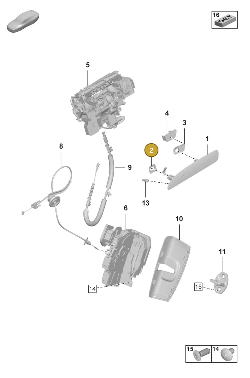9J1837278 — Porsche Taycan Sport Turismo (2019-2024) diagram p56804300, position 2