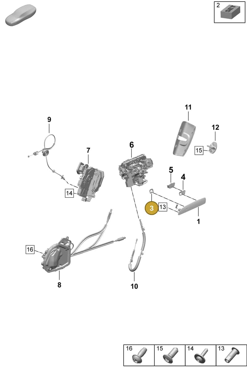 9J1837278 — Porsche Taycan Sport Turismo (2023-2025) diagram p64804250, position 3