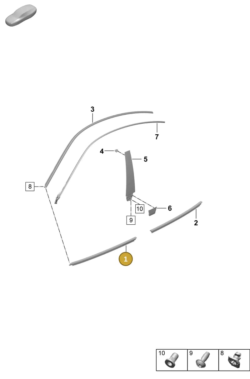9J1837475B041 — Porsche Taycan Sport Turismo (2023-) diagram p64810100, position 1