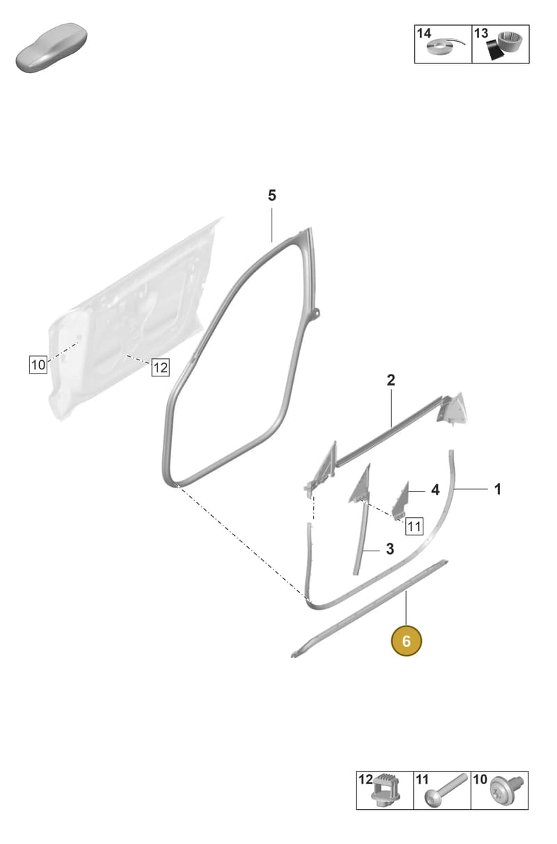 9J1837639 — Porsche Taycan Sport Turismo (2019-2024) diagram p56804050, position 6