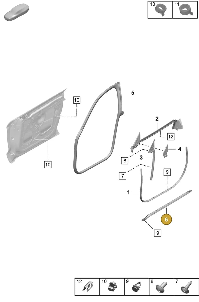 9J1837640 — Porsche Taycan Sport Turismo (2023-2025) diagram p64804100, position 6