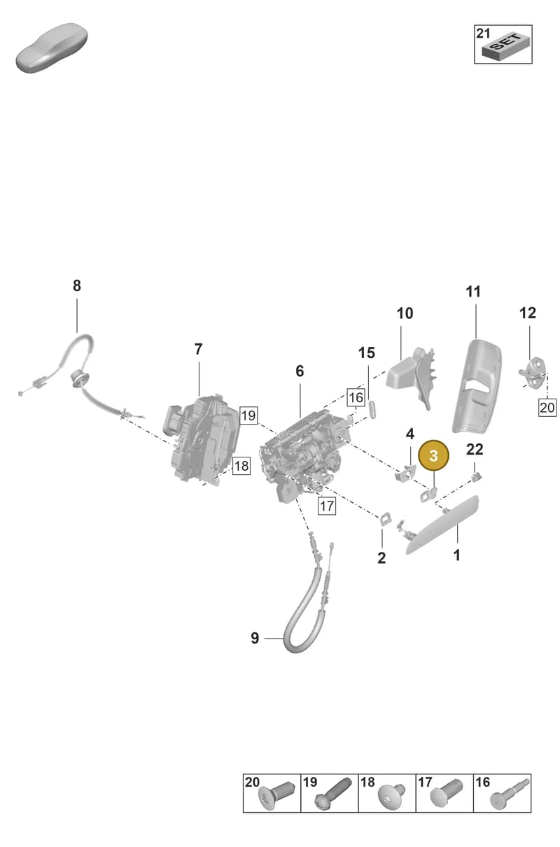 9J1837799 — Porsche Taycan Sport Turismo (2019-2024) diagram p56804100, position 3
