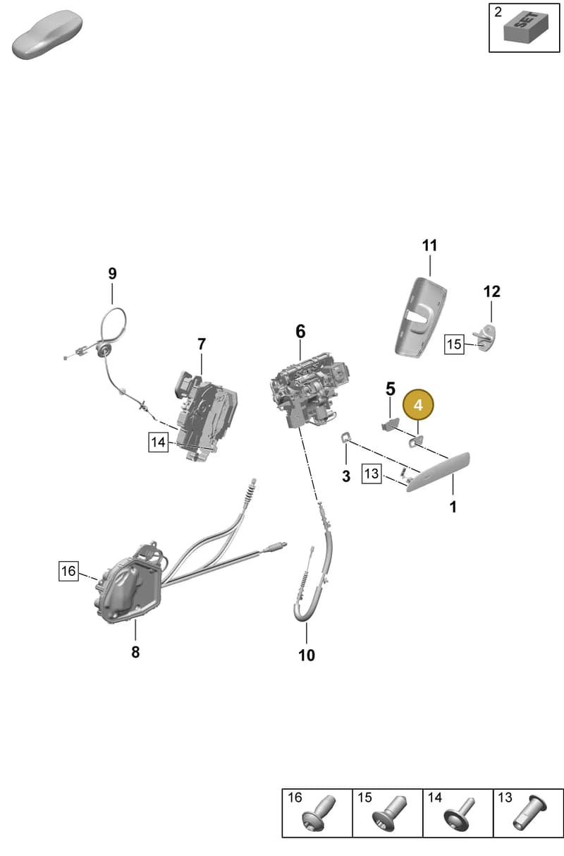 9J1837799 — Porsche Taycan Sport Turismo (2023-2025) diagram p64804250, position 4