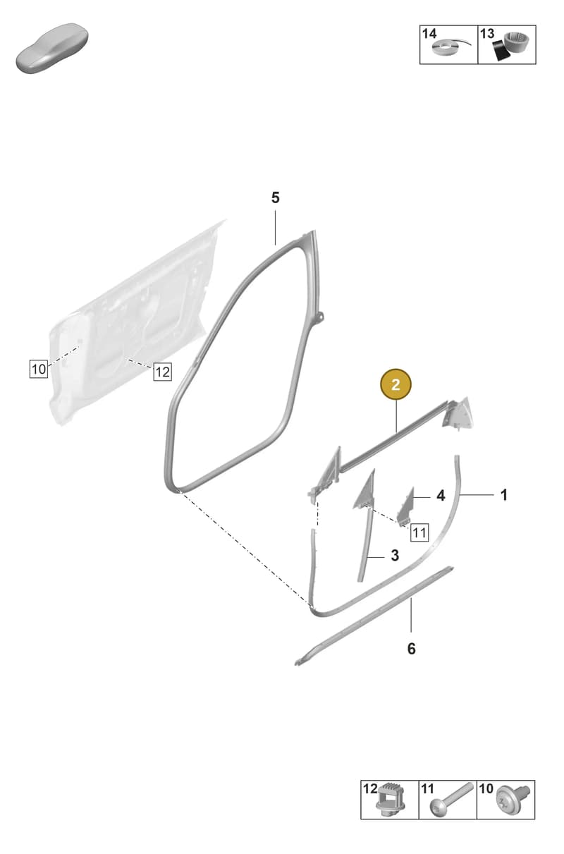 9J1837835A — Porsche Taycan Sport Turismo (2019-2024) diagram p56804050, position 2