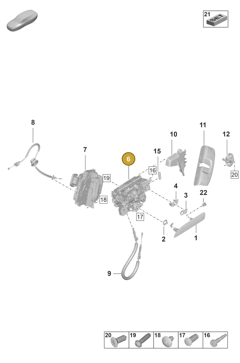 9J1837886 — Porsche Taycan Sport Turismo (2019-2024) diagram p56804100, position 6