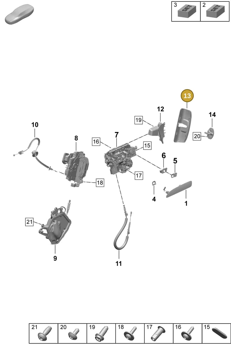 9J1837904 — Porsche Taycan Sport Turismo (2023-2025) diagram p64804200, position 13