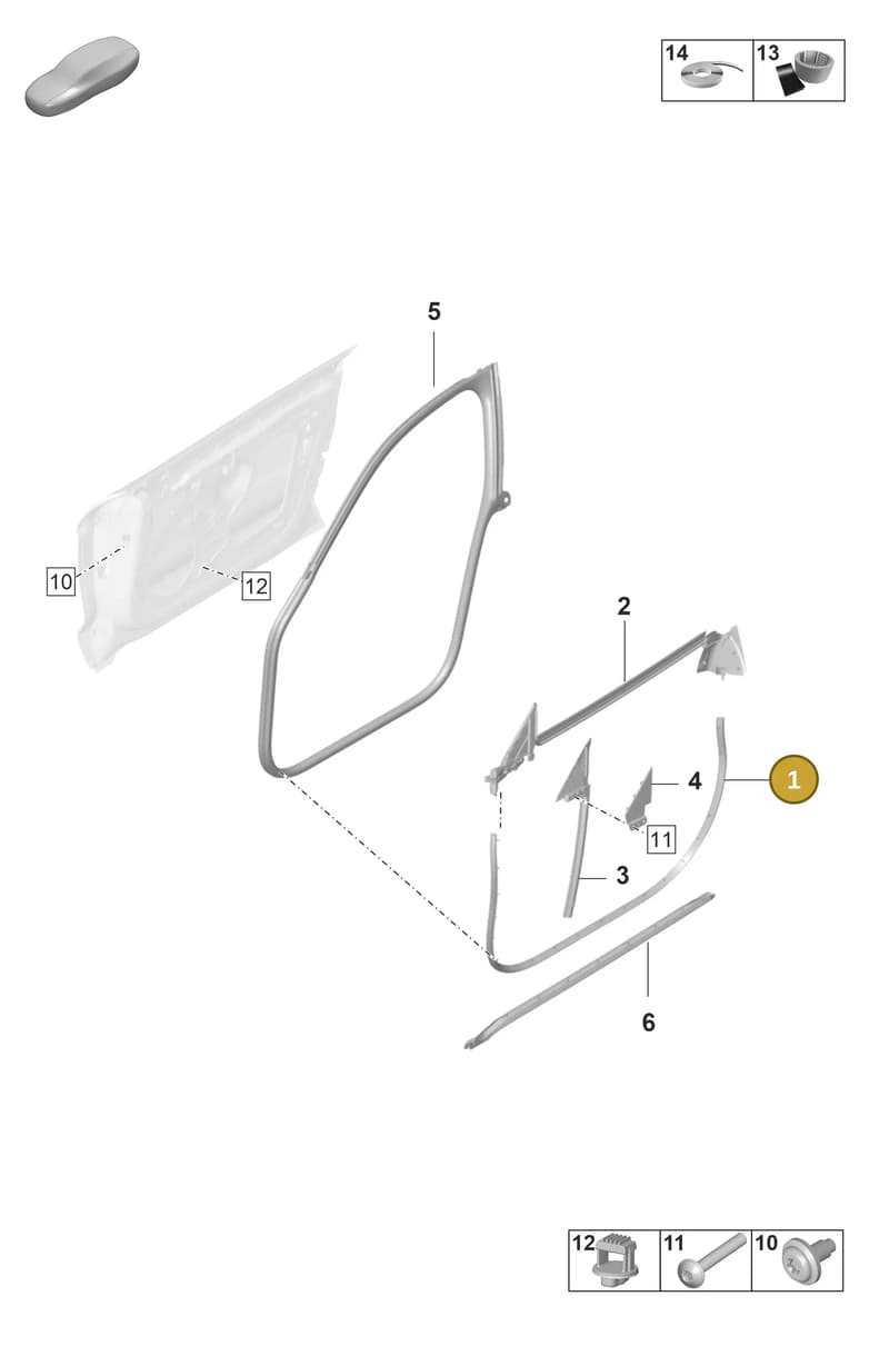 9J1837911 — Porsche Taycan Sport Turismo (2019-2024) diagram p56804050, position 1