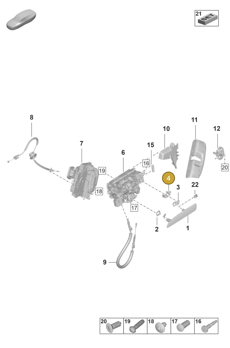 9J1837974 — Porsche Taycan Sport Turismo (2019-2024) diagram p56804100, position 4