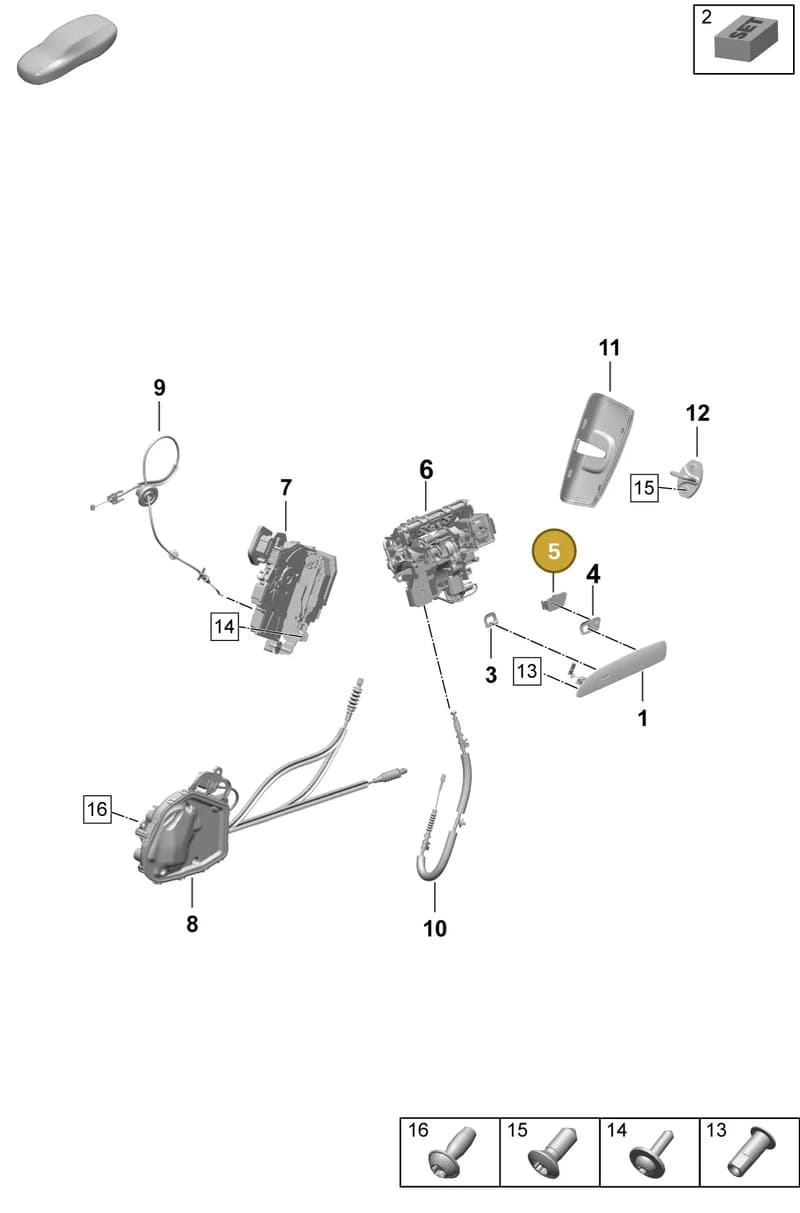 9J1839160 — Porsche Taycan Sport Turismo (2023-2025) diagram p64804250, position 5