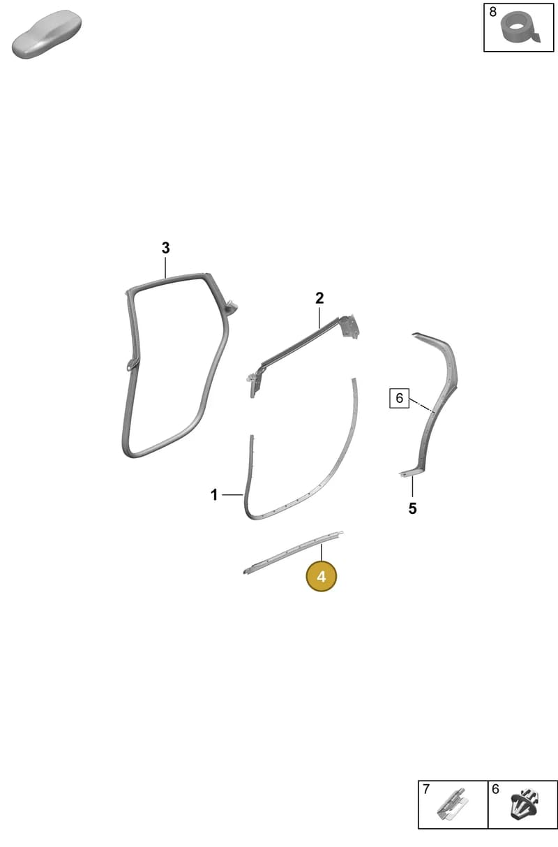 9J1839499 — Porsche Taycan Sport Turismo (2023-2025) diagram p64804150, position 4