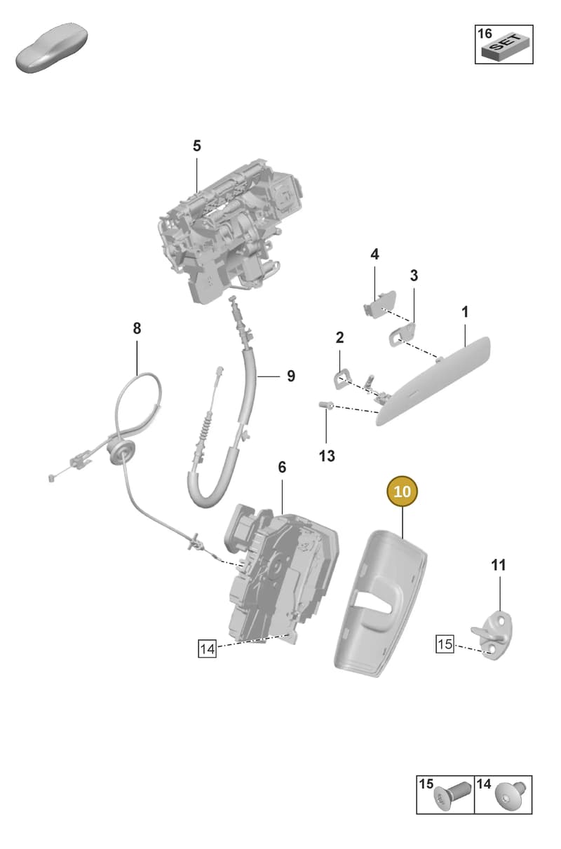 9J1839706 — Porsche Taycan Sport Turismo (2019-2024) diagram p56804300, position 10