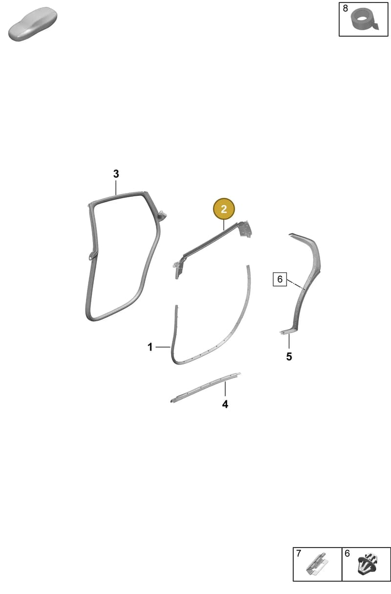 9J1839871 — Porsche Taycan Sport Turismo (2023-2025) diagram p64804150, position 2
