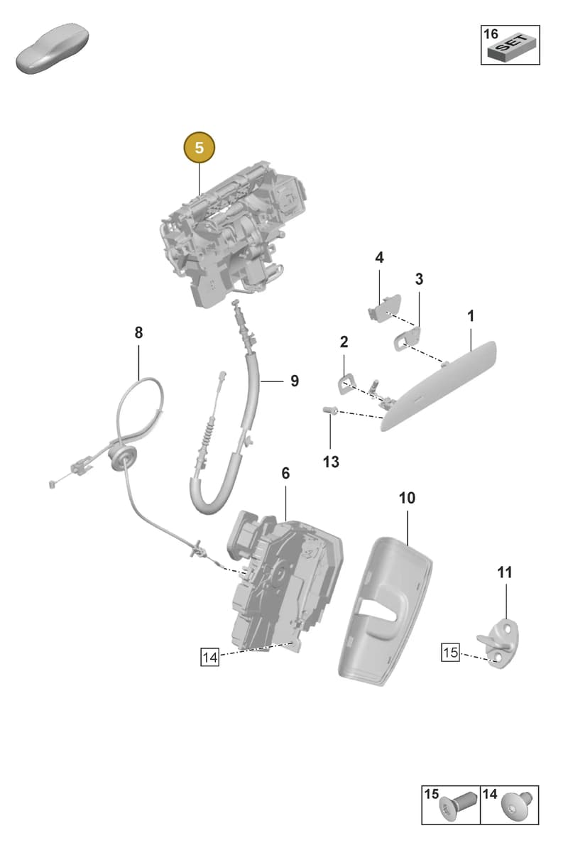 9J1839886 — Porsche Taycan Sport Turismo (2019-2024) diagram p56804300, position 5