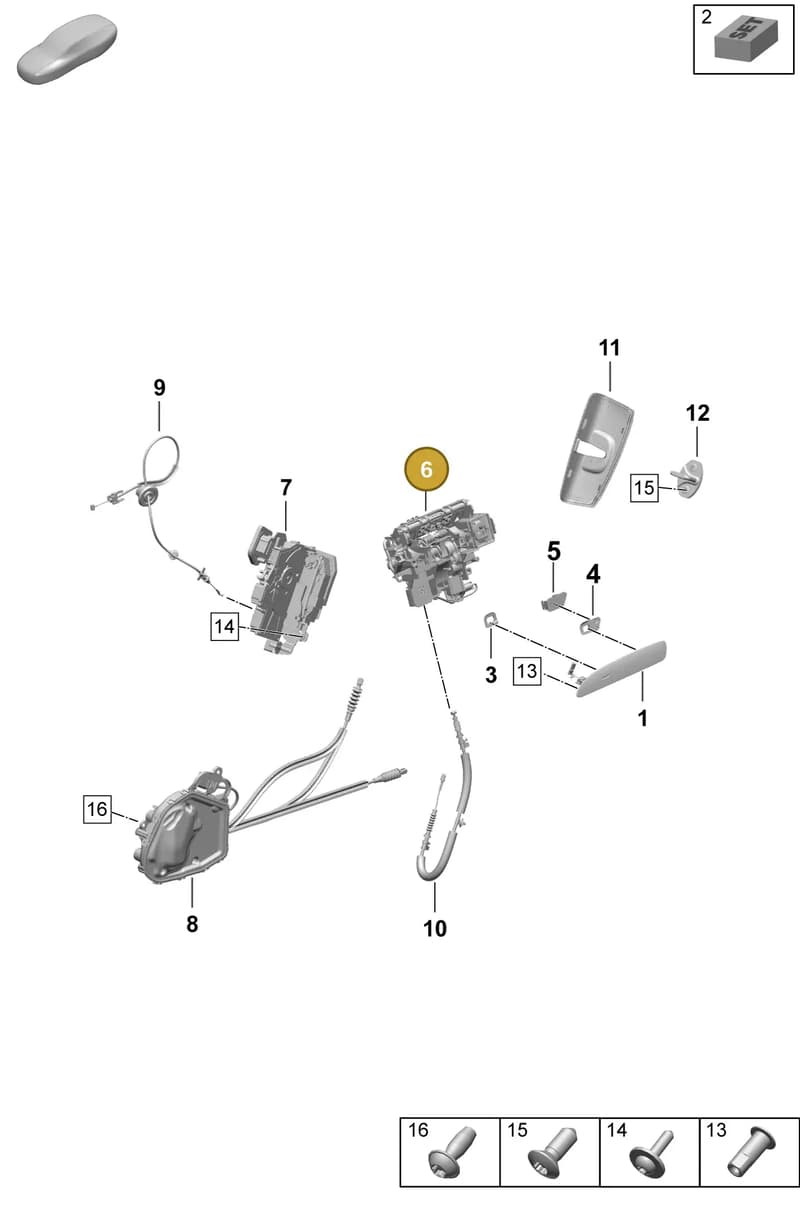 9J1839886 — Porsche Taycan Sport Turismo (2023-2025) diagram p64804250, position 6