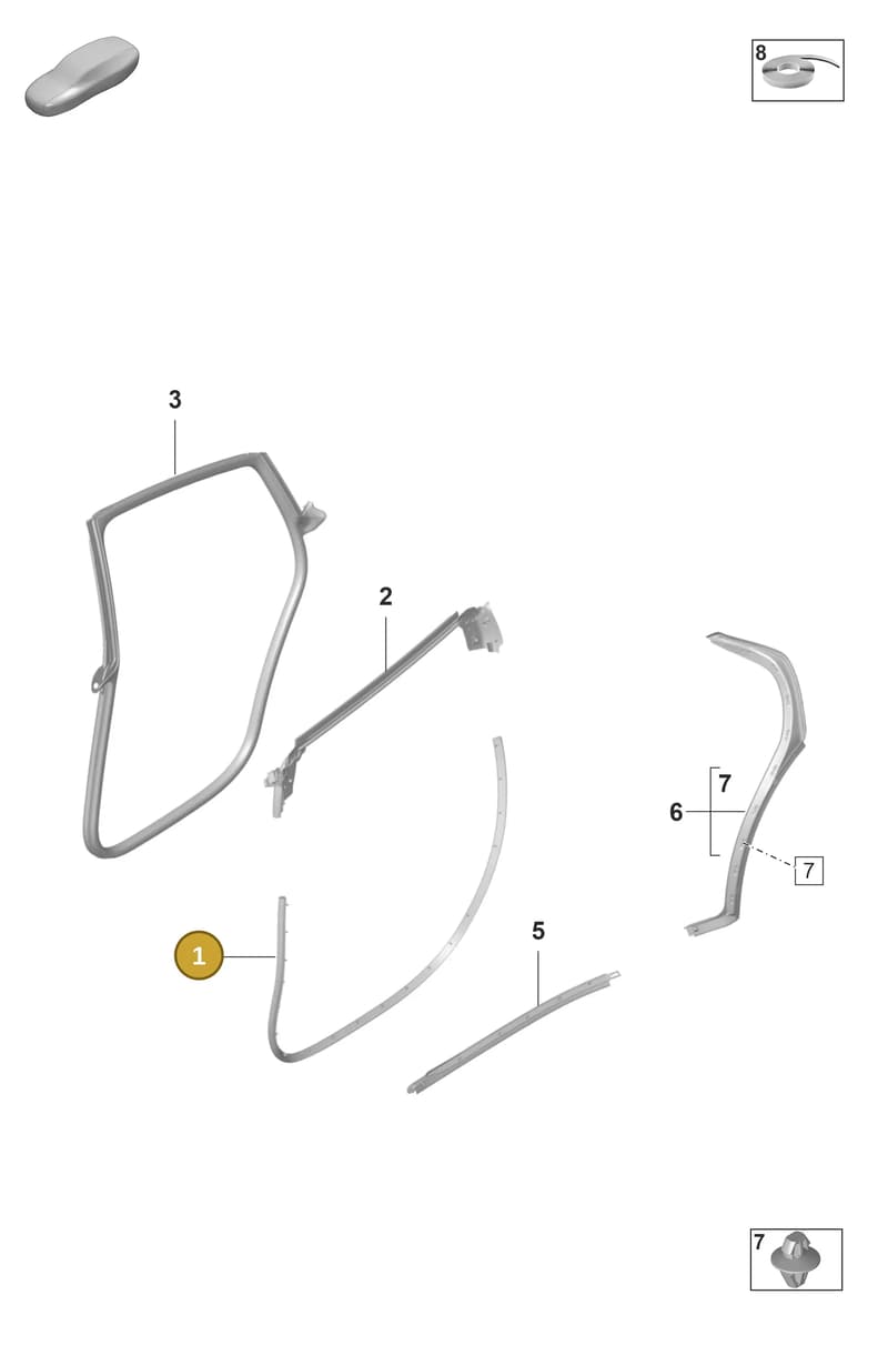 9J1839911 — Porsche Taycan Sport Turismo (2019-2024) diagram p56804250, position 1